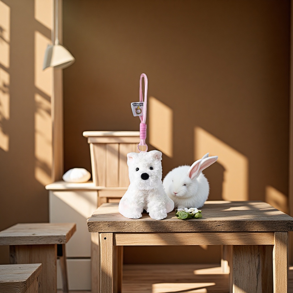 "Love the genuine Little White Rabbit plush toy, Xigadi Schnauzer plush doll, couple children's birthday gift. details Picture