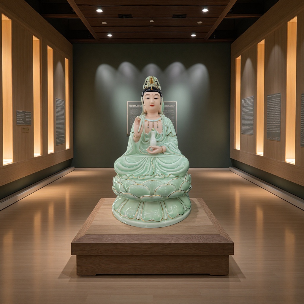 Dehua porcelain Buddha statues, all hand-painted in color Specification image