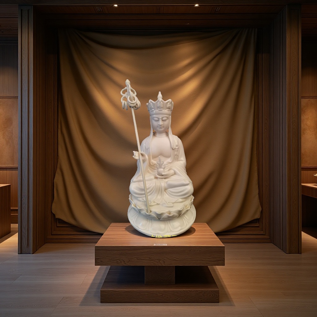 The ceramic Buddha statue is all white Application Scenario