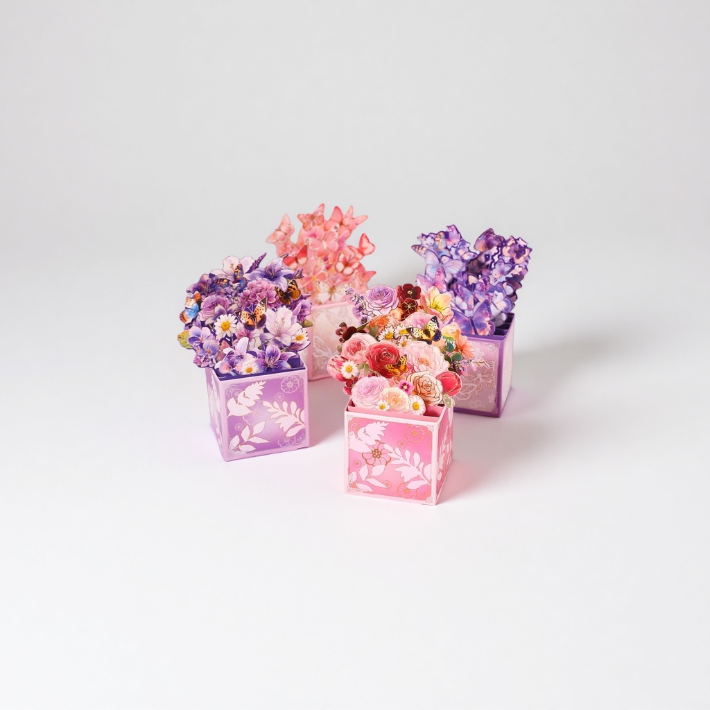 芯陌花梦蝶语立体贺卡小清新教师节节日礼物创意3D贺卡