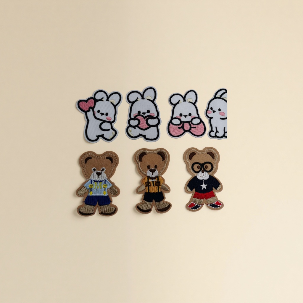 Patchwork, magic self-adhesive fabric, embroidery patch, plush patch, patchwork, embroidery, leather, textile accessories