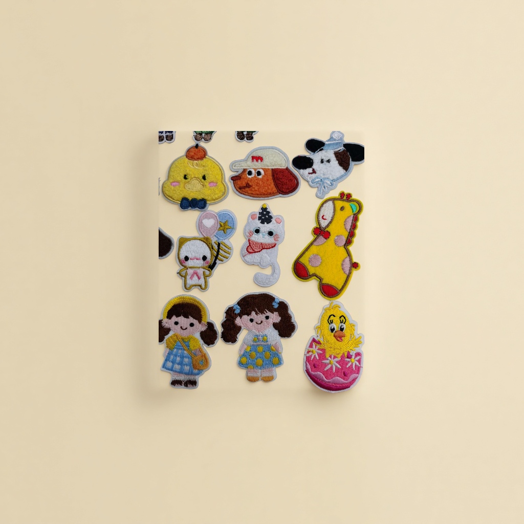 Patchwork, magic self-adhesive fabric, embroidery patch, plush patch, patchwork, embroidery 1, embroidery patch, plush patchwork, magic self-adhesive fabric patch details Picture
