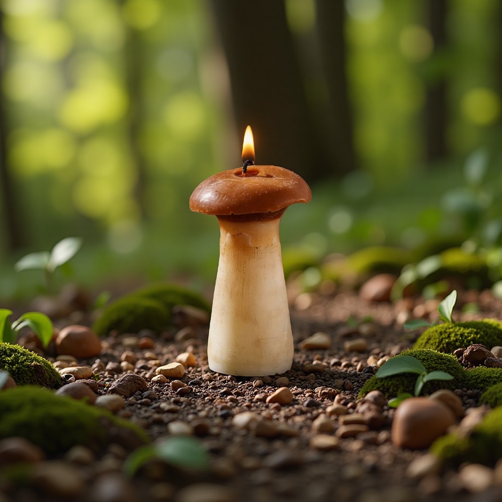 Mushroom scented candles, natural plant essential oil diffuser candles, warm and cozy home decoration fragrance Specification image
