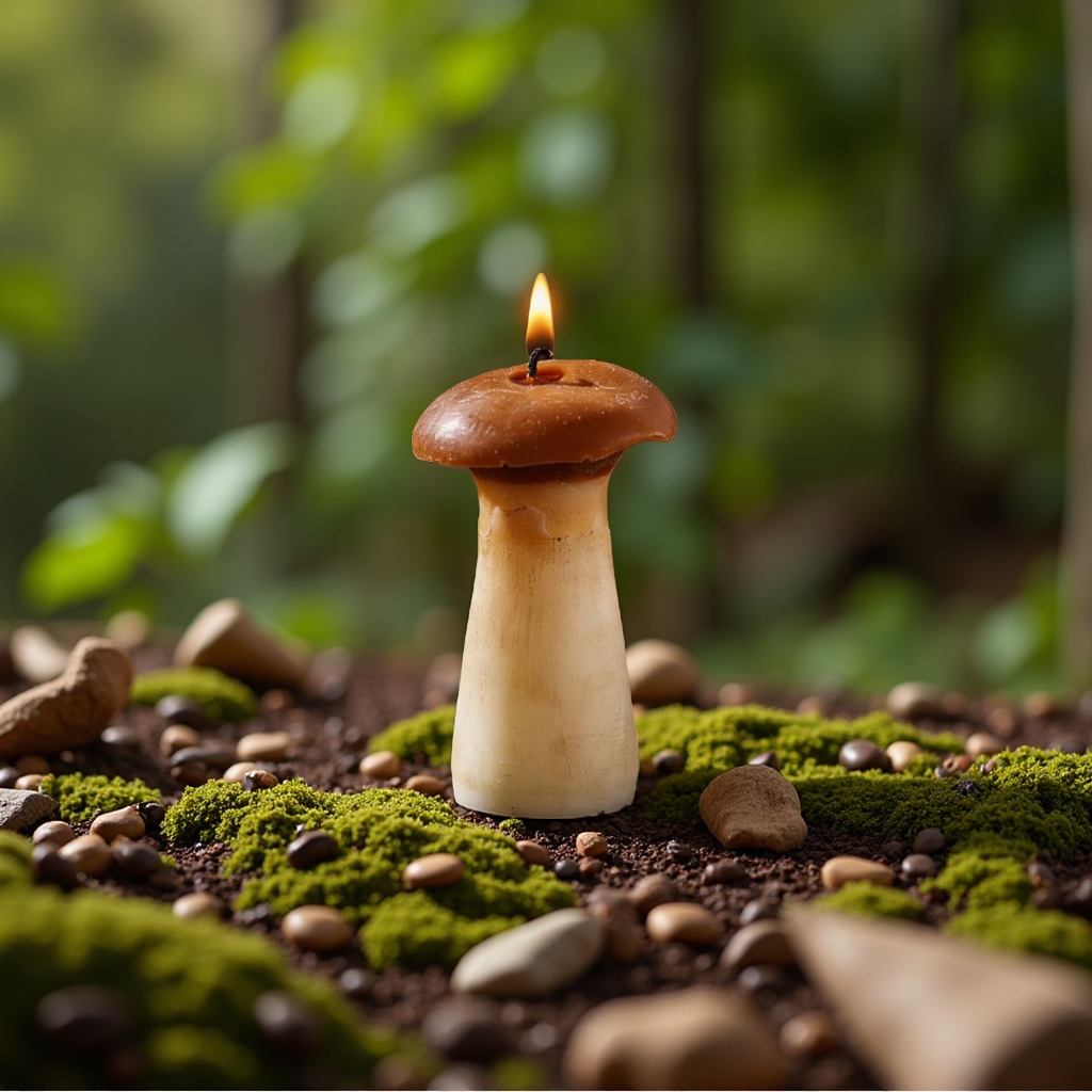 Mushroom scented candles, natural plant essential oil diffuser candles, warm and cozy home decoration fragrance Application Scenario