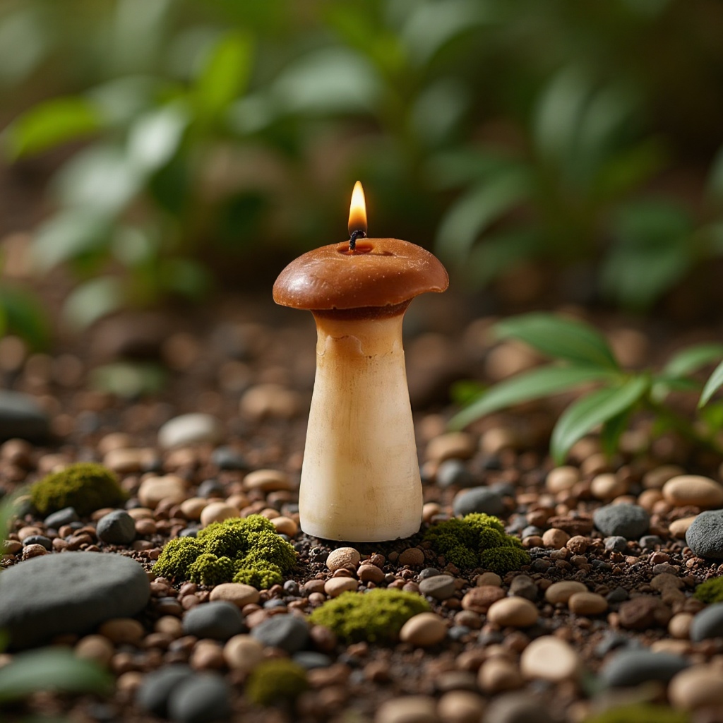 Mushroom scented candles, natural plant essential oil diffuser candles, warm and cozy home decoration fragrance