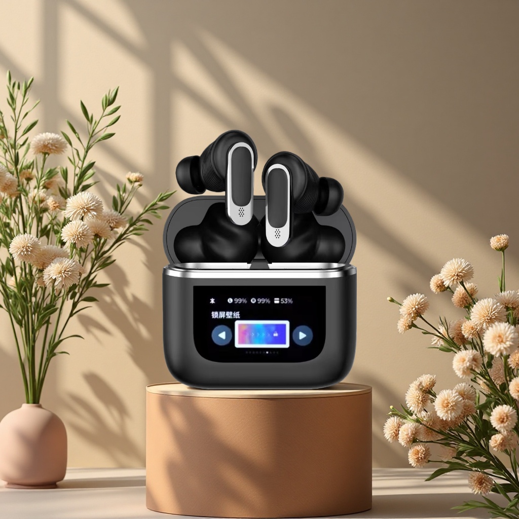 Bluetooth headphones, wireless noise-cancelling, high-definition sound quality, sports model, sweat and water resistant details Picture