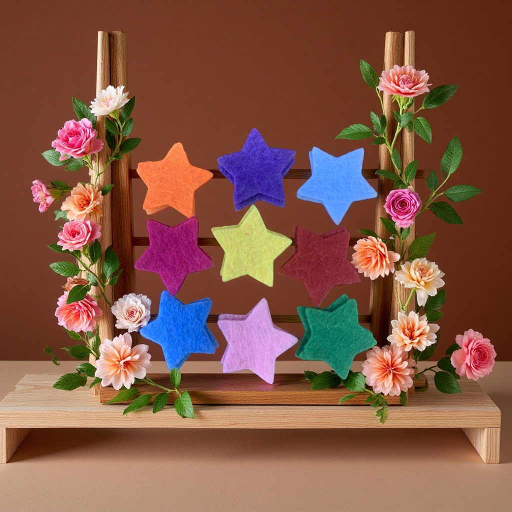 纸浮雕五角星2公分无纺布手工装饰材料