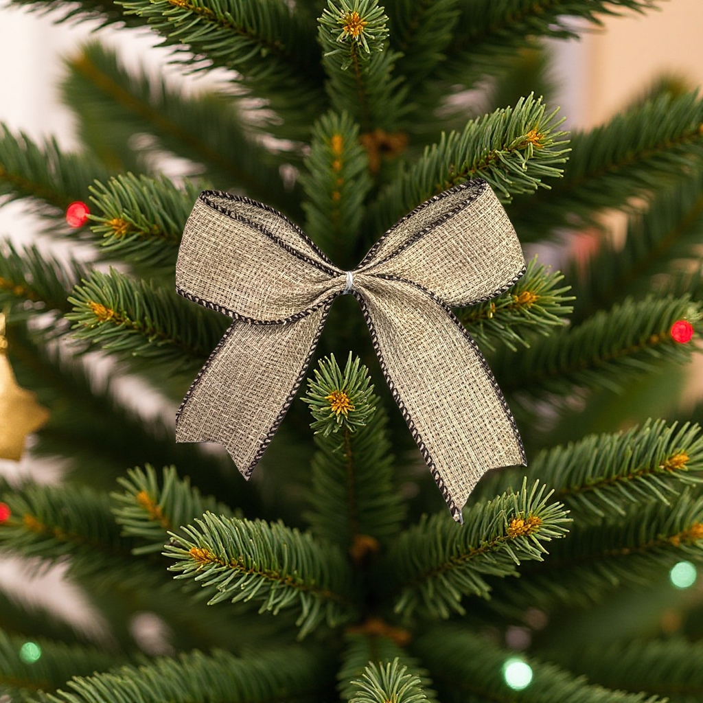 The Christmas bow decoration is exquisite and the gift box packaging is suitable for holiday gift packaging, which is fashionable and beautiful details Picture