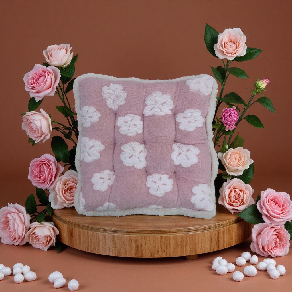 The plush hairstyle cushion is a comfortable and soft office and home seat cushion