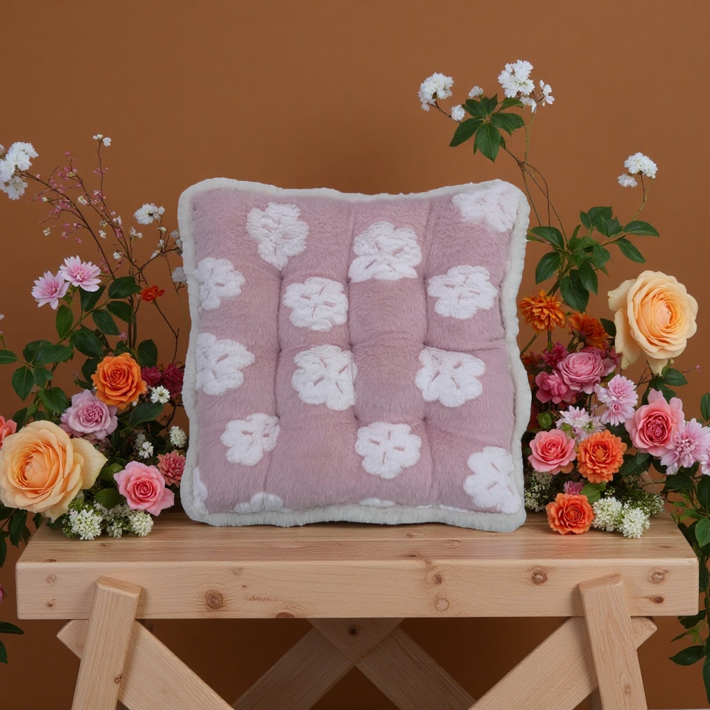 The plush hairstyle cushion is a comfortable and soft office and home seat cushion Application Scenario