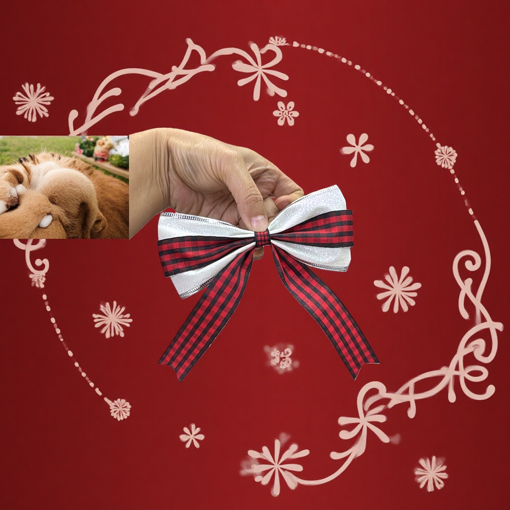 A cute bow hair band for a young girl, a pink hair accessory to tie her hair, and a fresh and innocent girl's hair tie Specification image