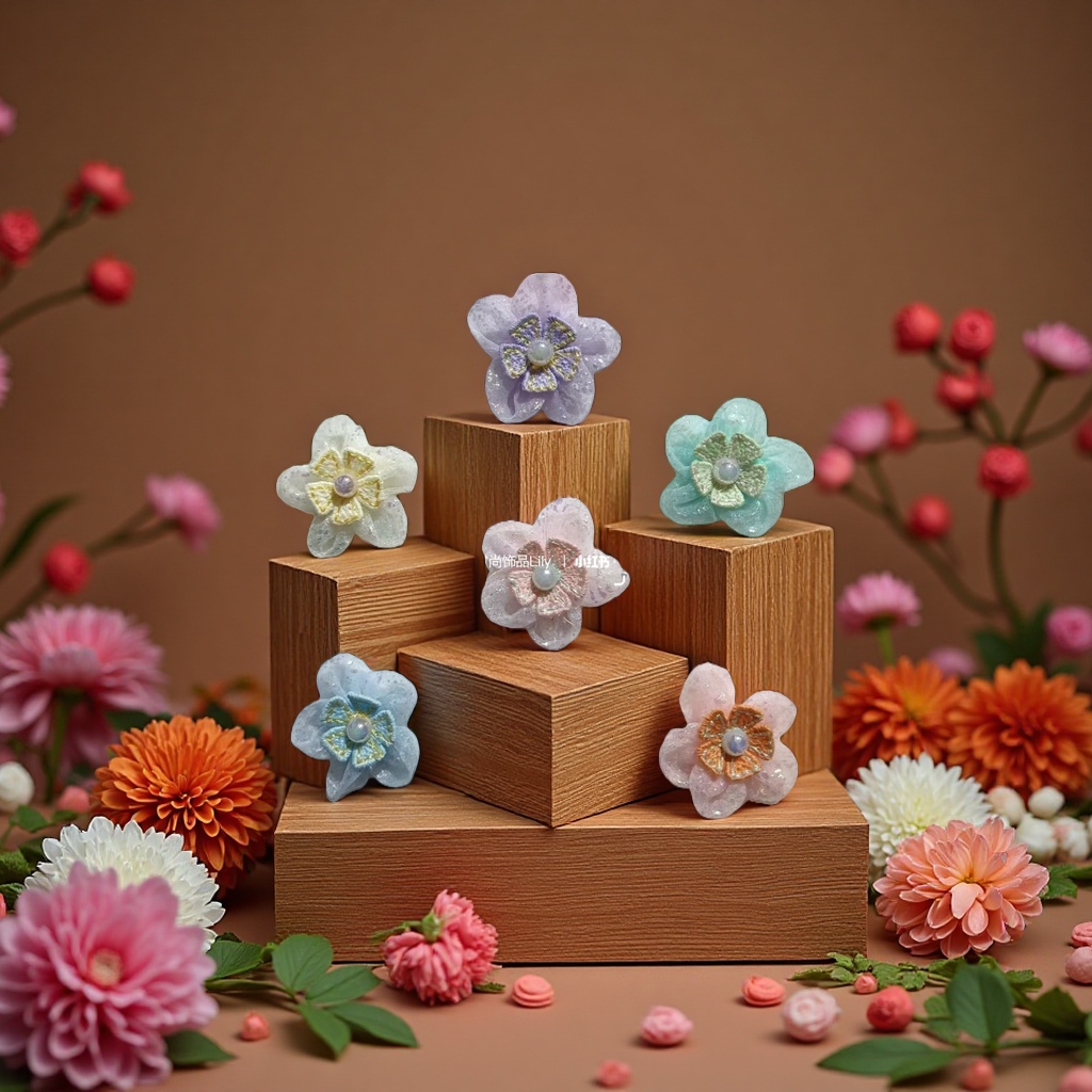 服装头饰配件展艺辅饰满天星花束小雏菊花边产品图