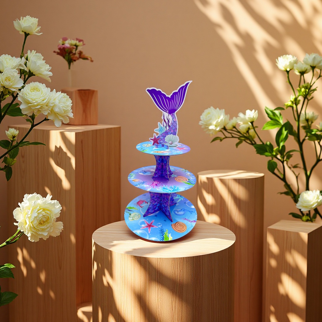 Paper mermaid cake stand Specification image