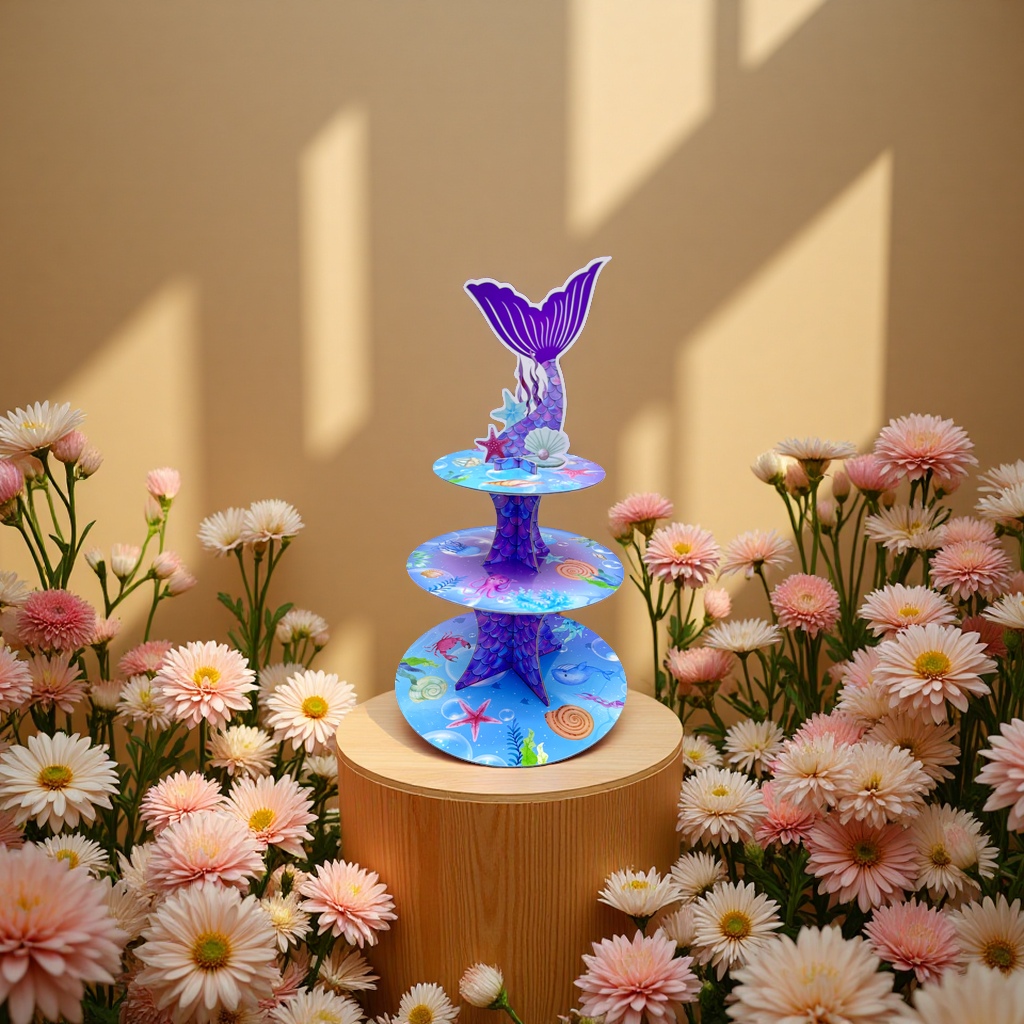 Paper mermaid cake stand details Picture