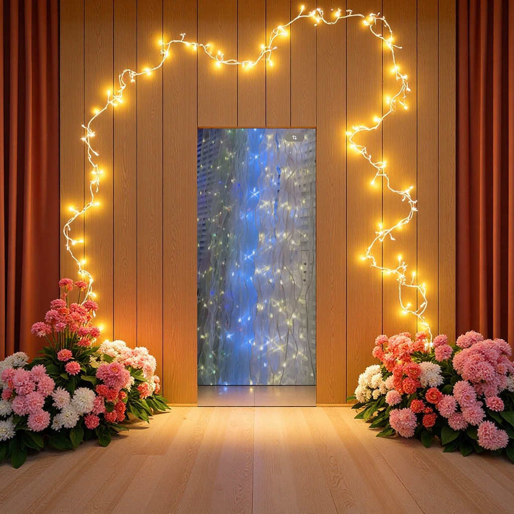 Ribbon curtain light 3*2 meters, decorative light, girlish illuminated strip light
