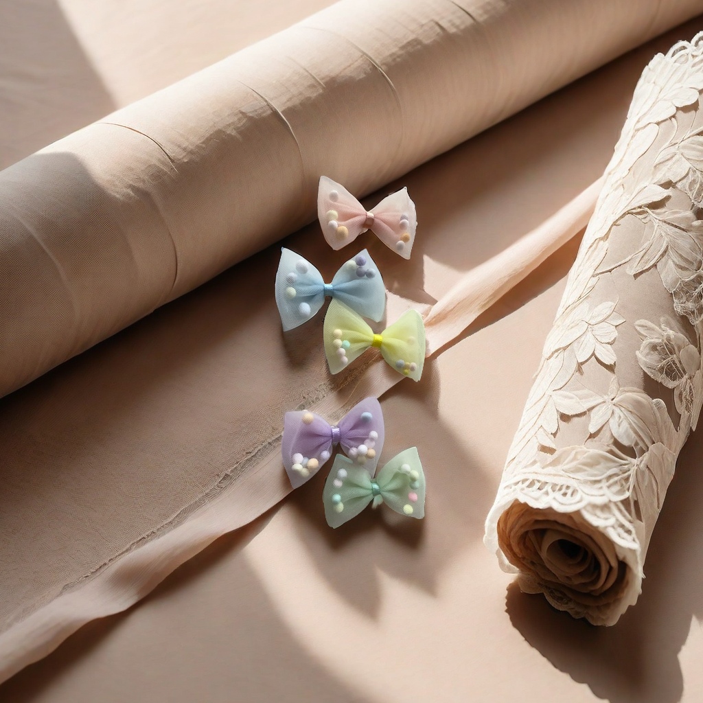 Bow hairpins, fashionable hair accessories, cute hair clips for girls, starry sky gradient color butterflies, plastic butterfly ornaments, Bb clips, fabric accessories, butterfly festival accessories details Picture