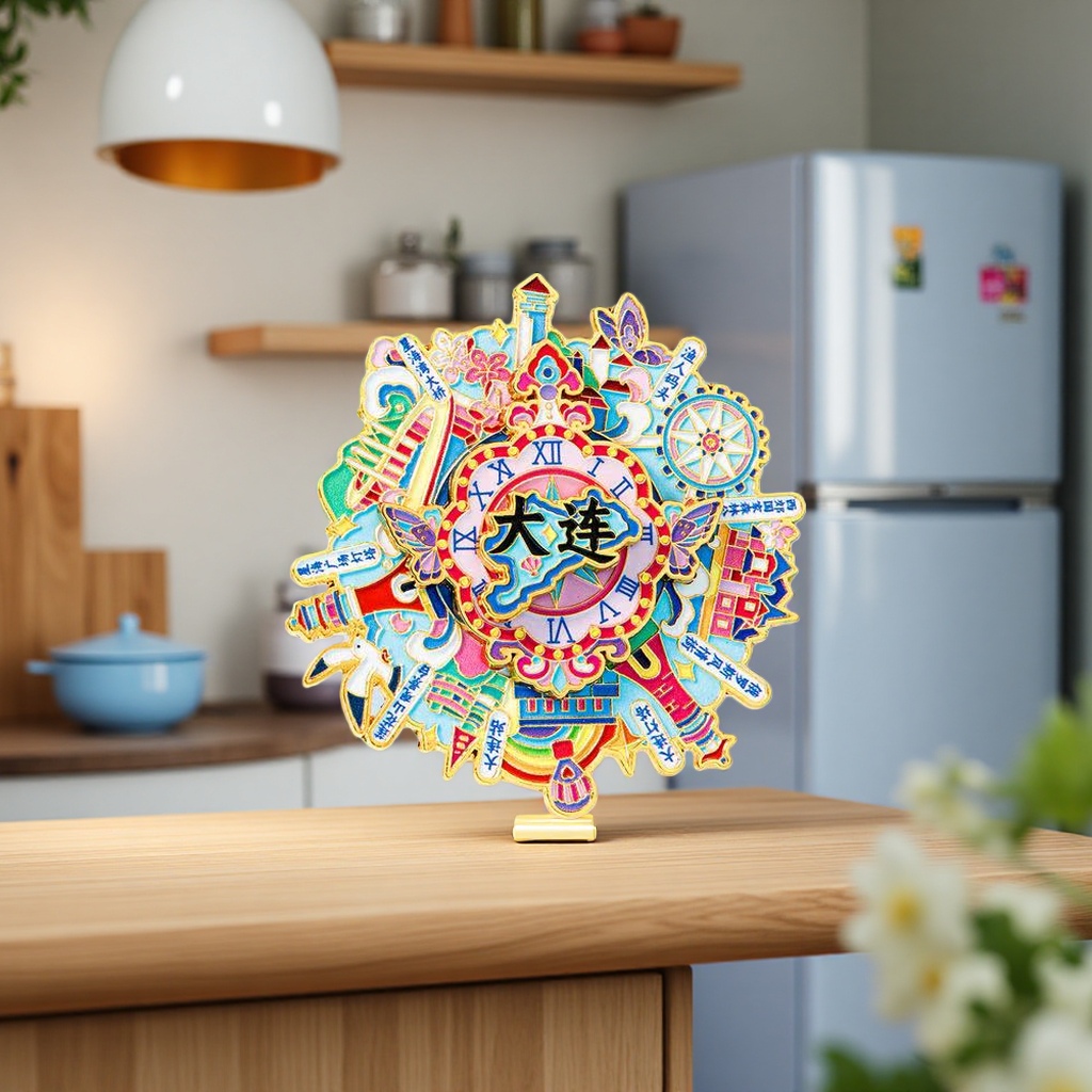 Miao ethnic simulated food resin magnetic fridge magnets 10cm creative decorative home items details Picture