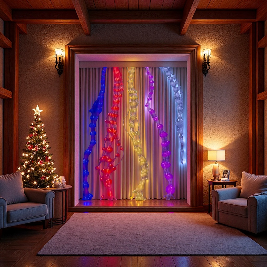 流水窗帘灯，3*2米，圣诞装饰灯