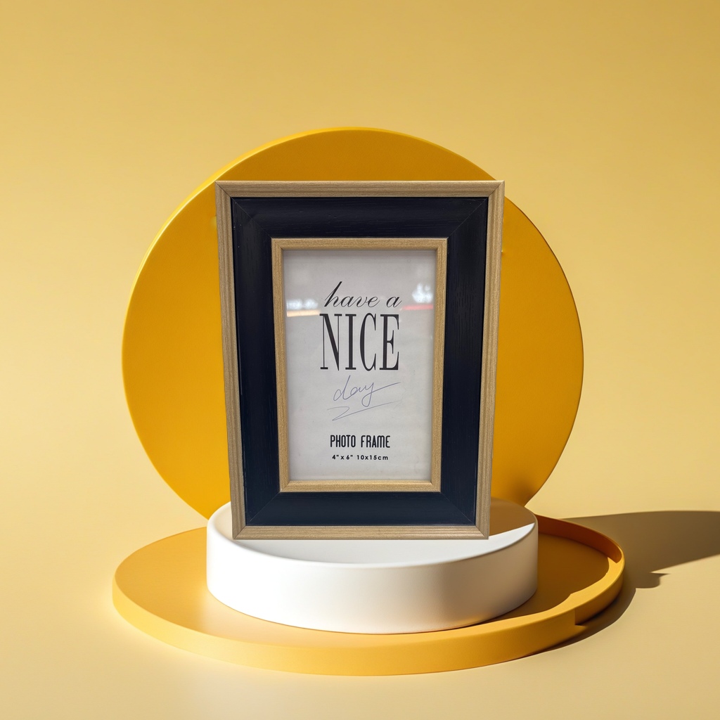 Wood-like decorative photo frames for the living room, simple style home decoration picture frames, and home wall decoration details Picture