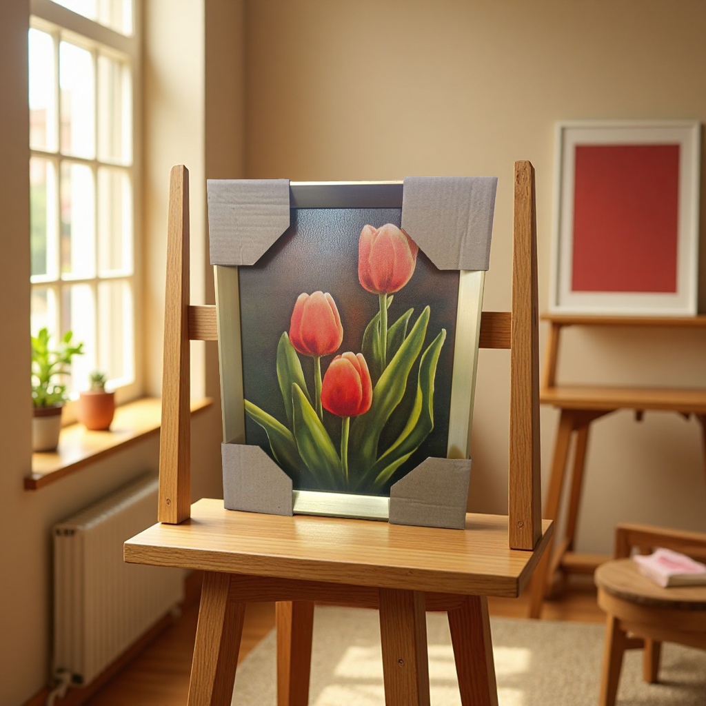 郁金香花画框，工艺品装饰画，厂家直销，价格合理产品图