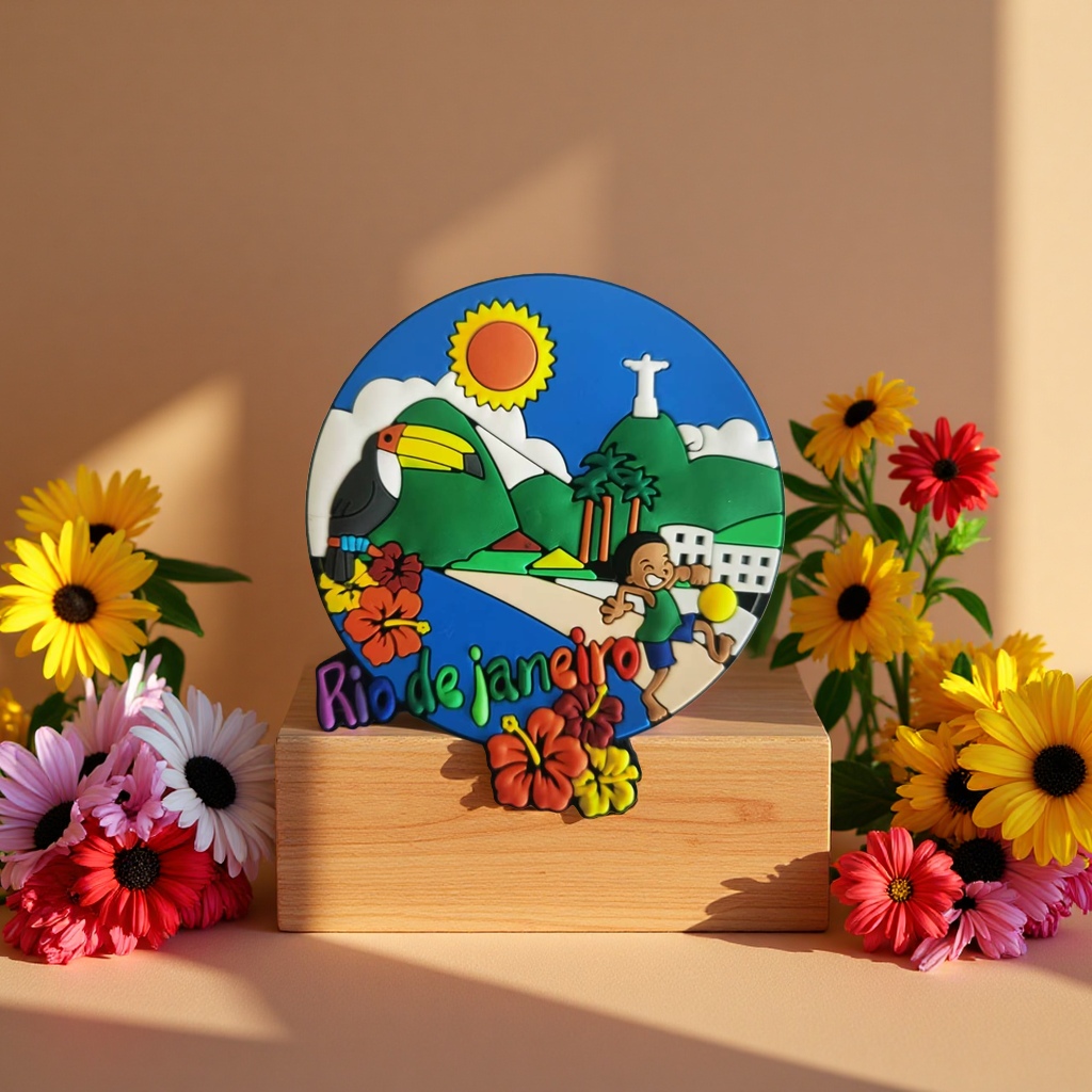 Customized PVC soft rubber fridge magnets, custom-made crystal metal magnetic stickers, rubber three-dimensional silicone magnetic stickers, logo fridge magnets based on provided drawings details Picture