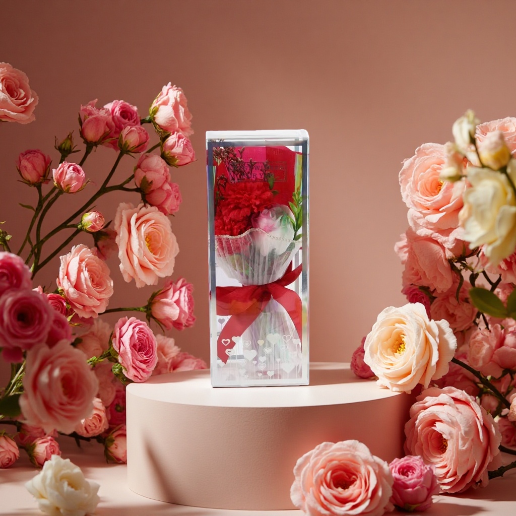 清新花束 情感鲜花 精美礼盒 送女友送妈妈 永生花束 定制花束细节图