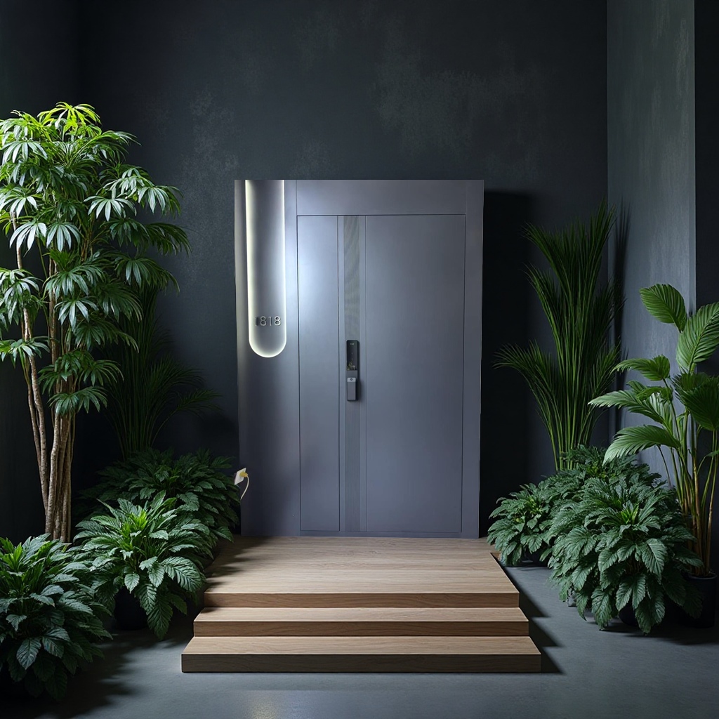 Villa electric door, anti-theft door, entrance door, wine cabinet, anti-picking door and window, security door, modern home design Specification image