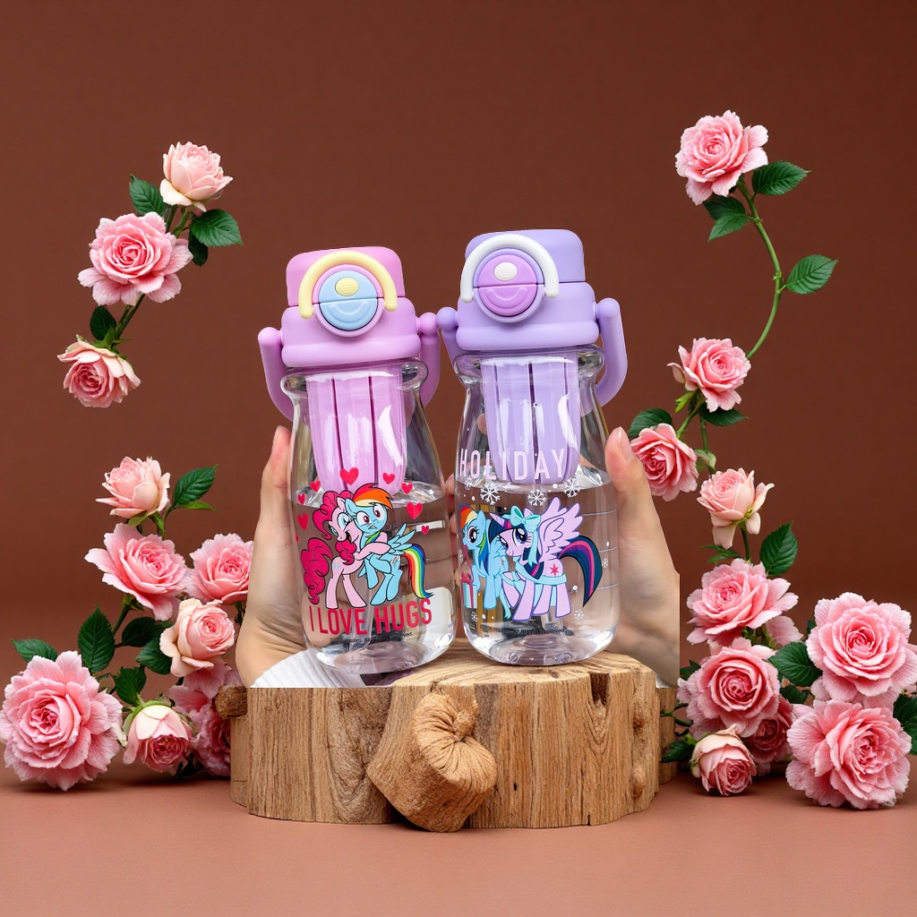 Pony polly primavera verano venta caliente doble bebida tazas para niños estudiantes taza de plástico details Picture