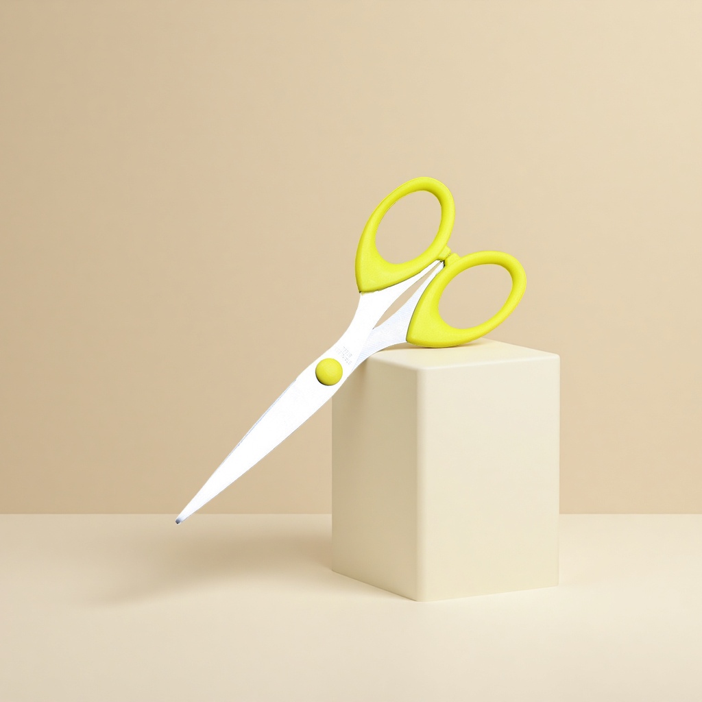 Household anti-slip stainless steel large thickened scissors for cutting paper, thread, cloth and flowers details Picture
