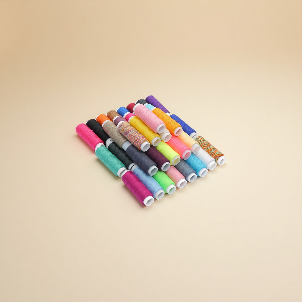 Household sewing thread 402 color small roll sewing thread, DIY sewing needle and thread set accessories, polyester sewing thread details Picture