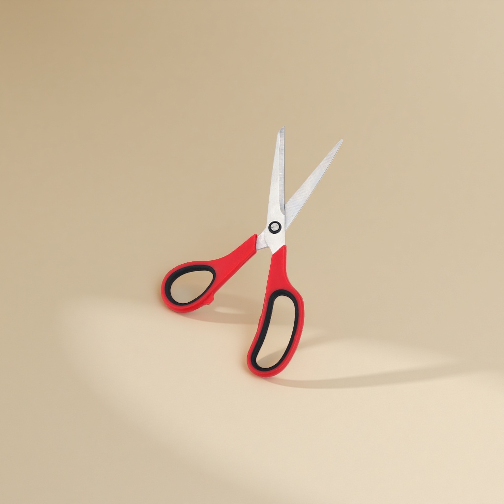 Stainless steel scissors for household paper cutting, industrial and office use, large size, thickened and durable Application Scenario