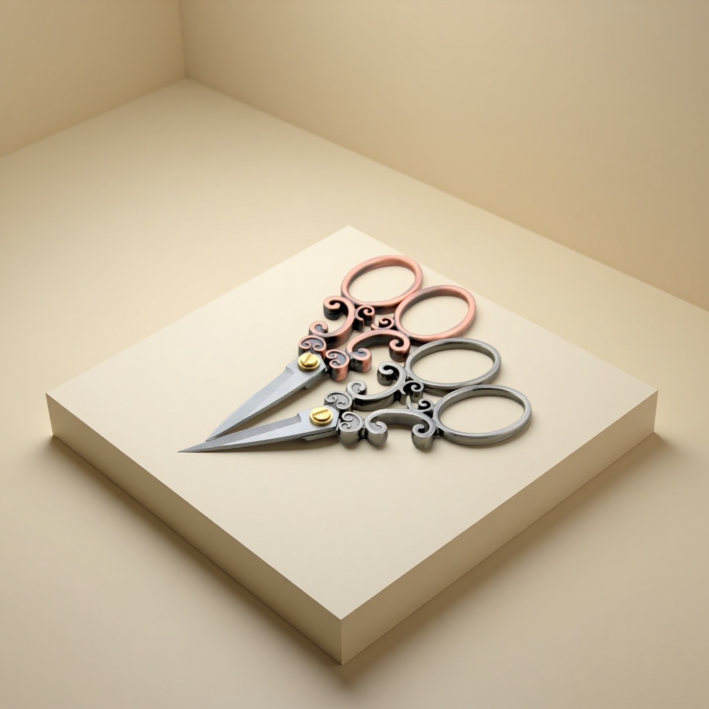 New European-style exquisite classical and retro scissors with rolled edge patterns, wholesale scissors Application Scenario