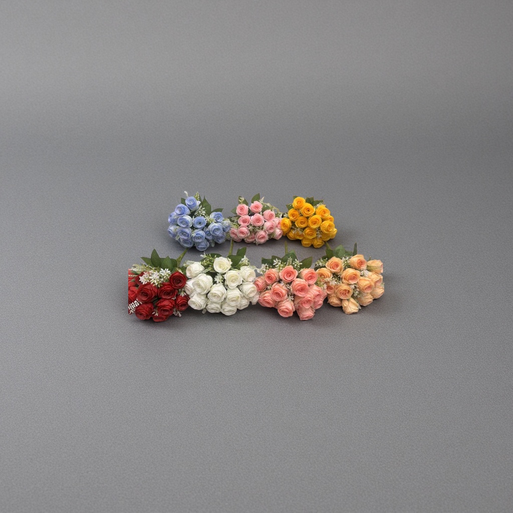 Office culture simulation garden rose, hand-woven imitation rose, garden gift simulation flower Specification image