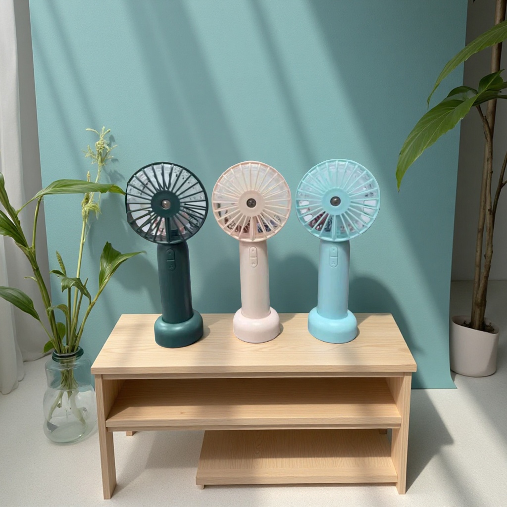 Handheld spray hydrating fan, usb charging portable desktop, mini spray fan for student dormitories