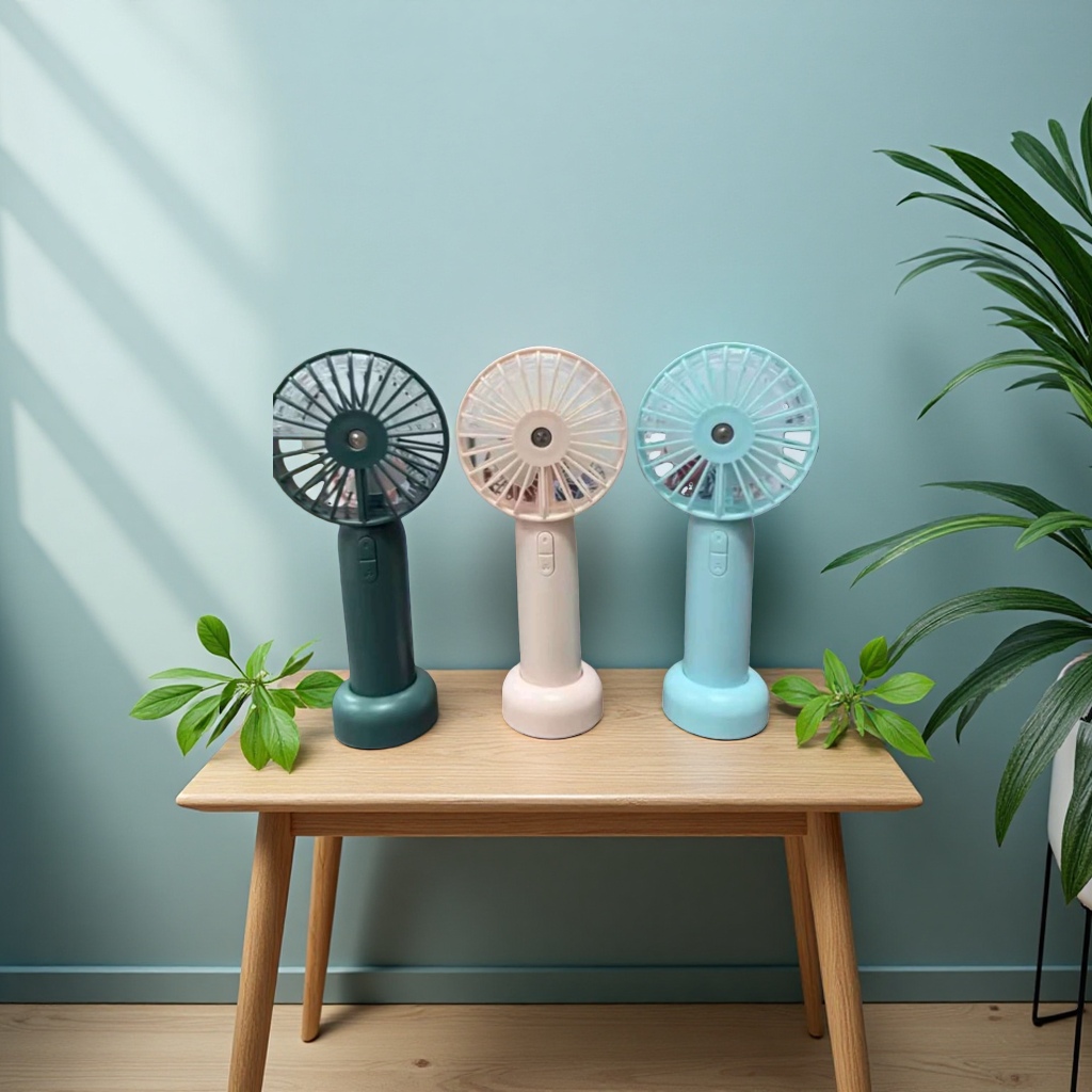 Handheld spray hydrating fan, usb charging portable desktop, mini spray fan for student dormitories Specification image