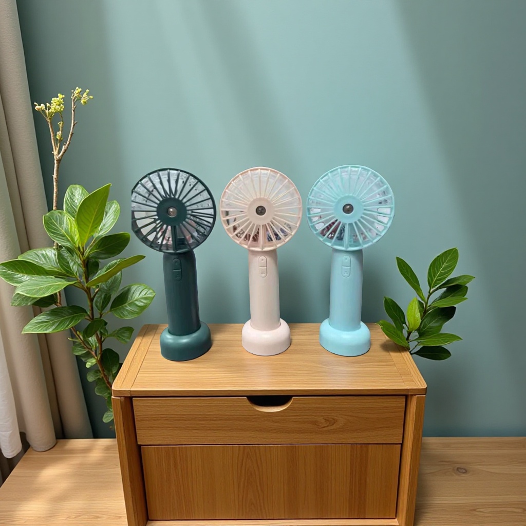 Handheld spray hydrating fan, usb charging portable desktop, mini spray fan for student dormitories details Picture