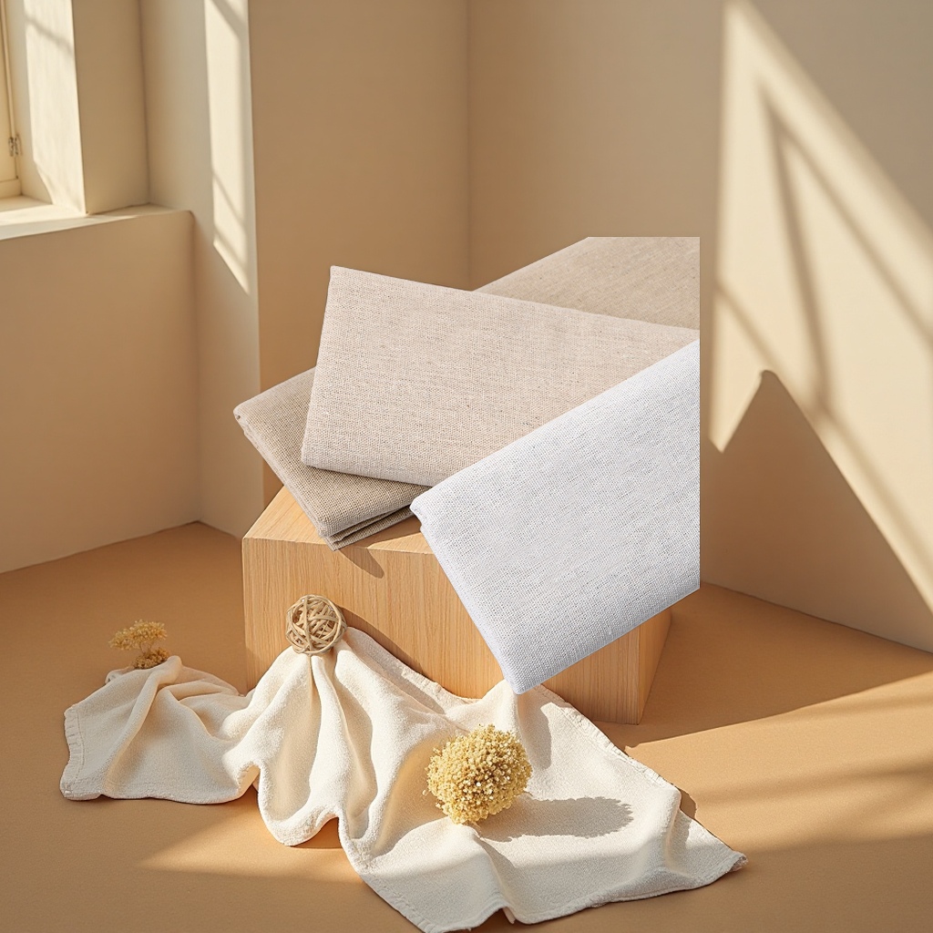 Factory direct sales of solid-color linen handicrafts, lining fabric, linen base fabric, cotton and linen Application Scenario