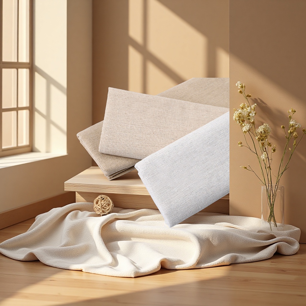 Factory direct sales of solid-color linen handicrafts, lining fabric, linen base fabric, cotton and linen details Picture