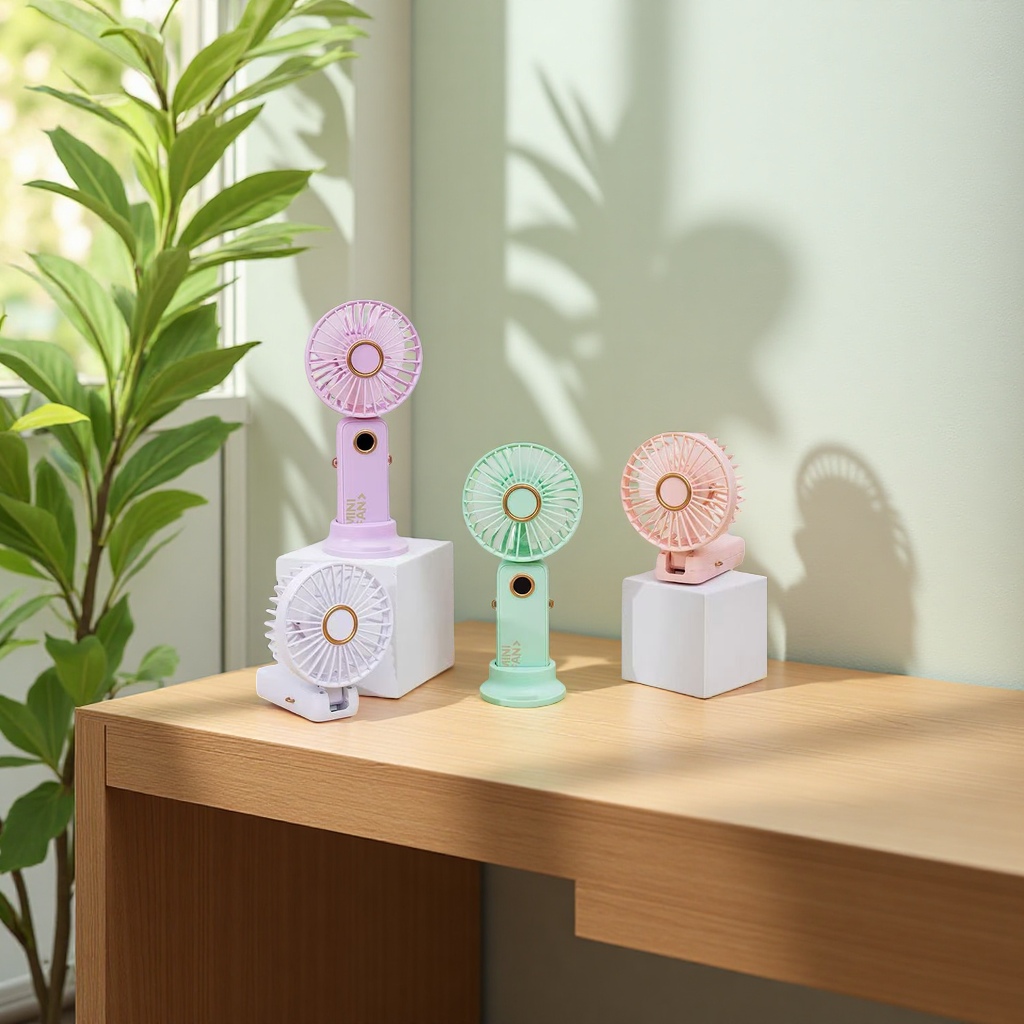 The new cross-border handheld mini fan is a portable, rechargeable, foldable and neck-hanging usb mini electric fan Application Scenario