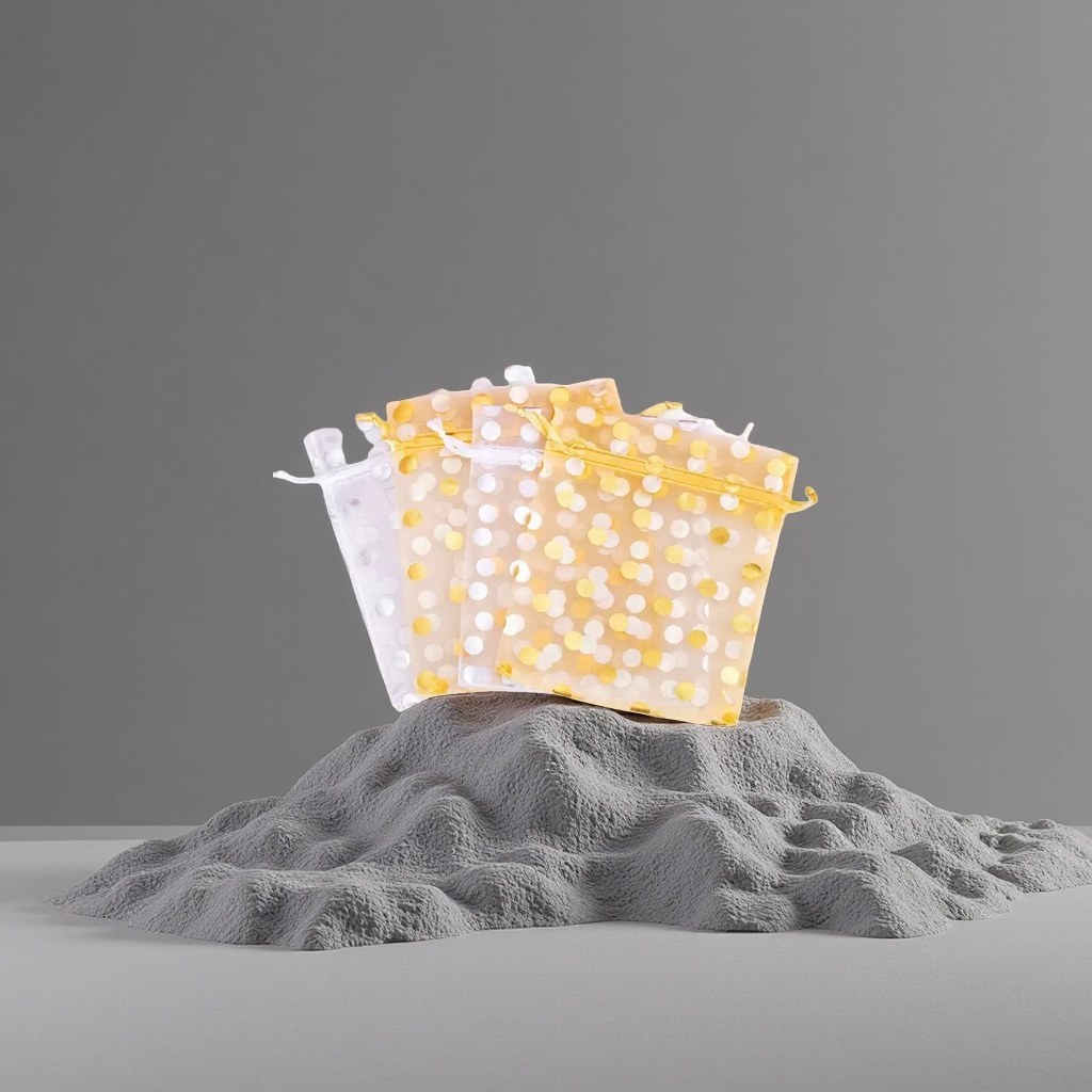Gold-embossed organza gift bag, luxurious packaging gift box, perfect for giving as a present Application Scenario