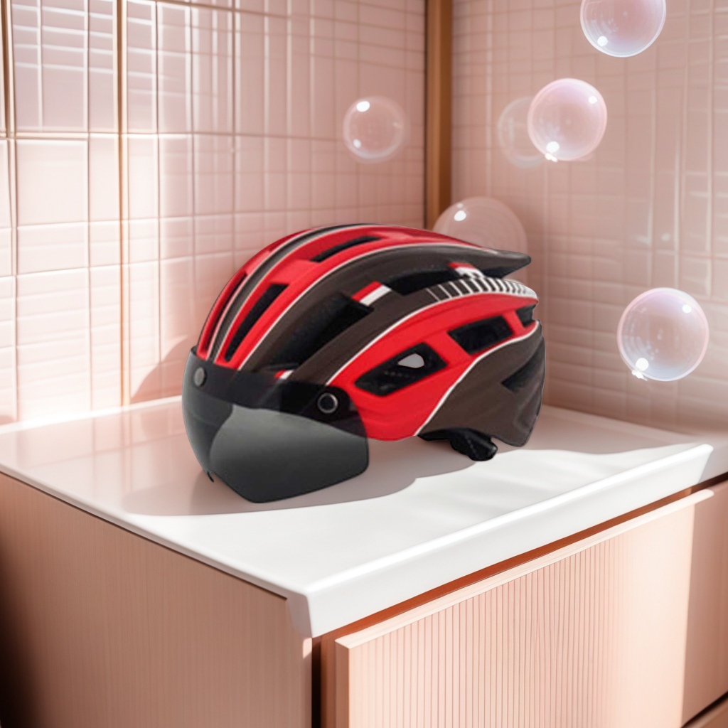 Motorcycle helmet, full helmet, riding safety protective helmet, breathable, dust-proof and UV-resistant Specification image
