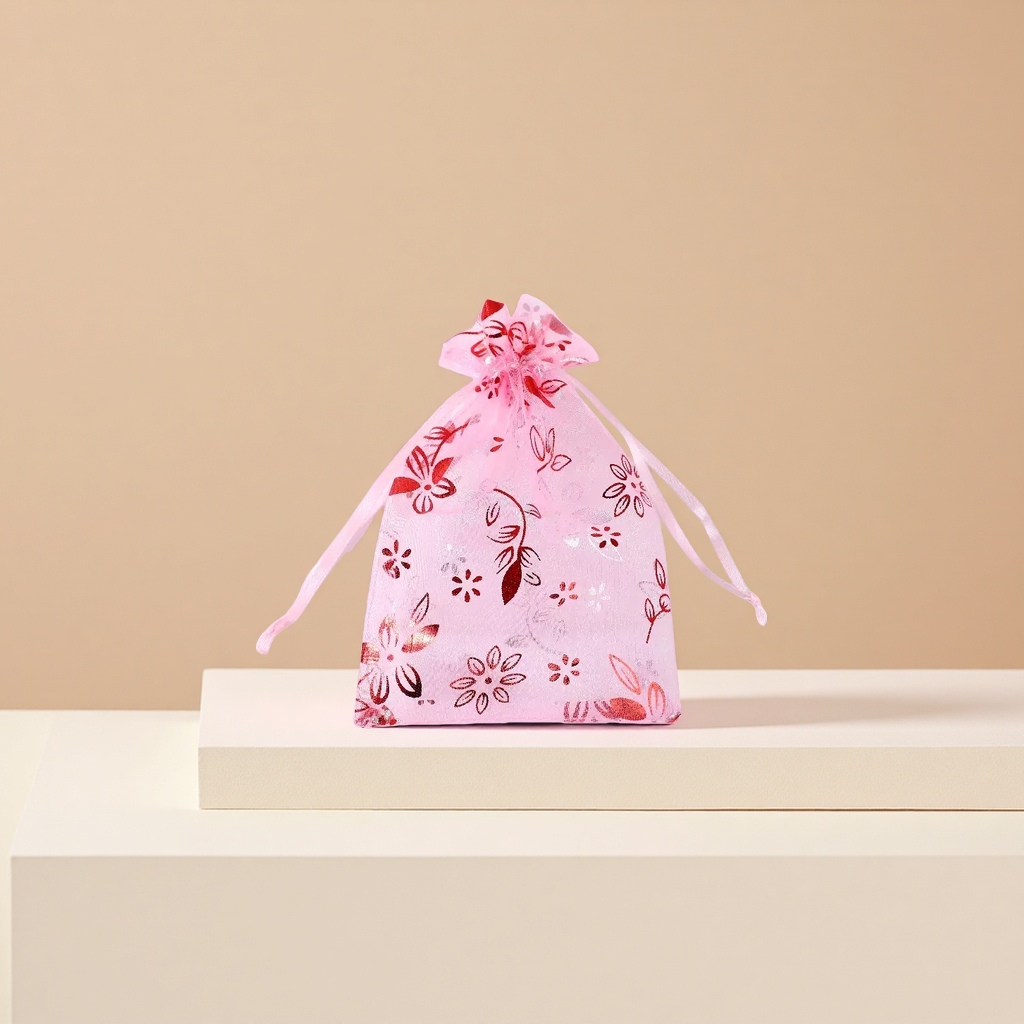 花朵烫金礼袋12x10cm 精美包装礼品袋送礼佳品