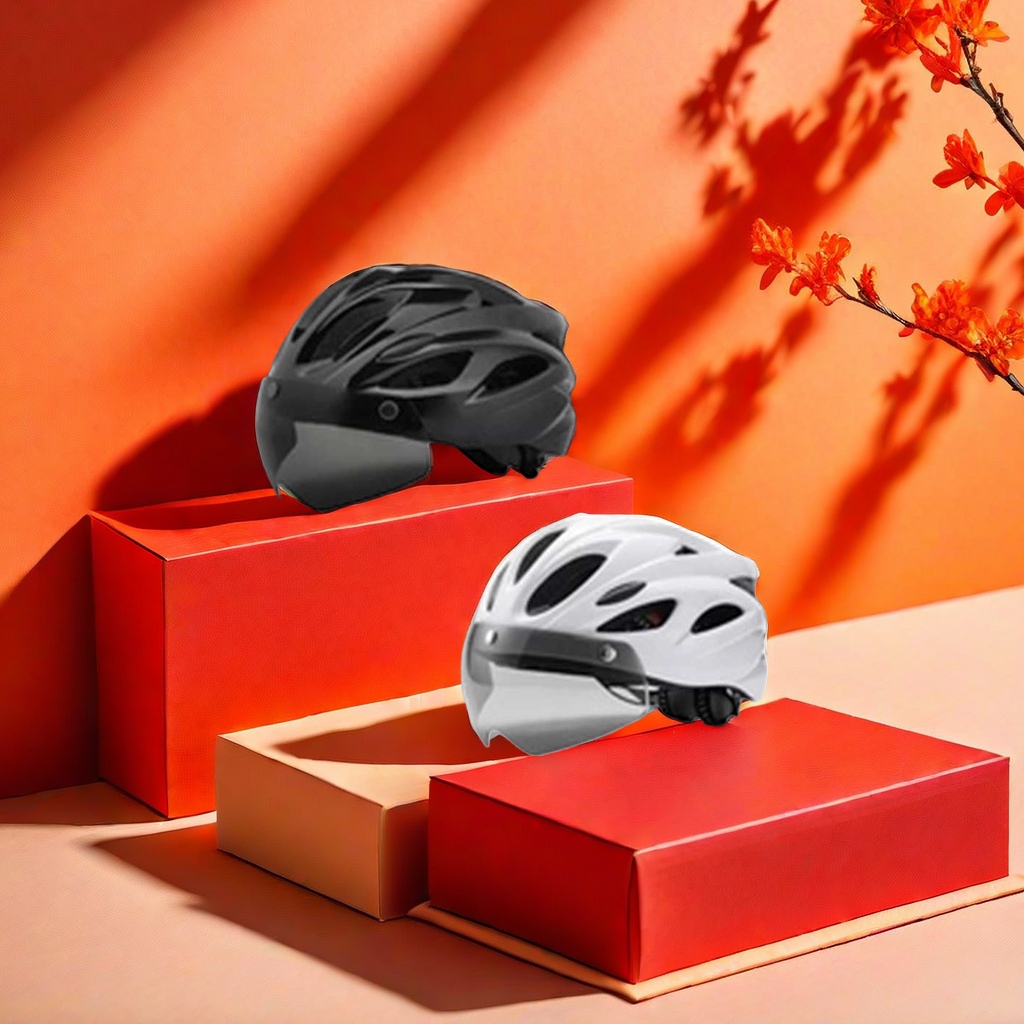 Motorcycle helmet, full helmet, dust-proof, breathable, riding safety guard, thickened material, anti-drop