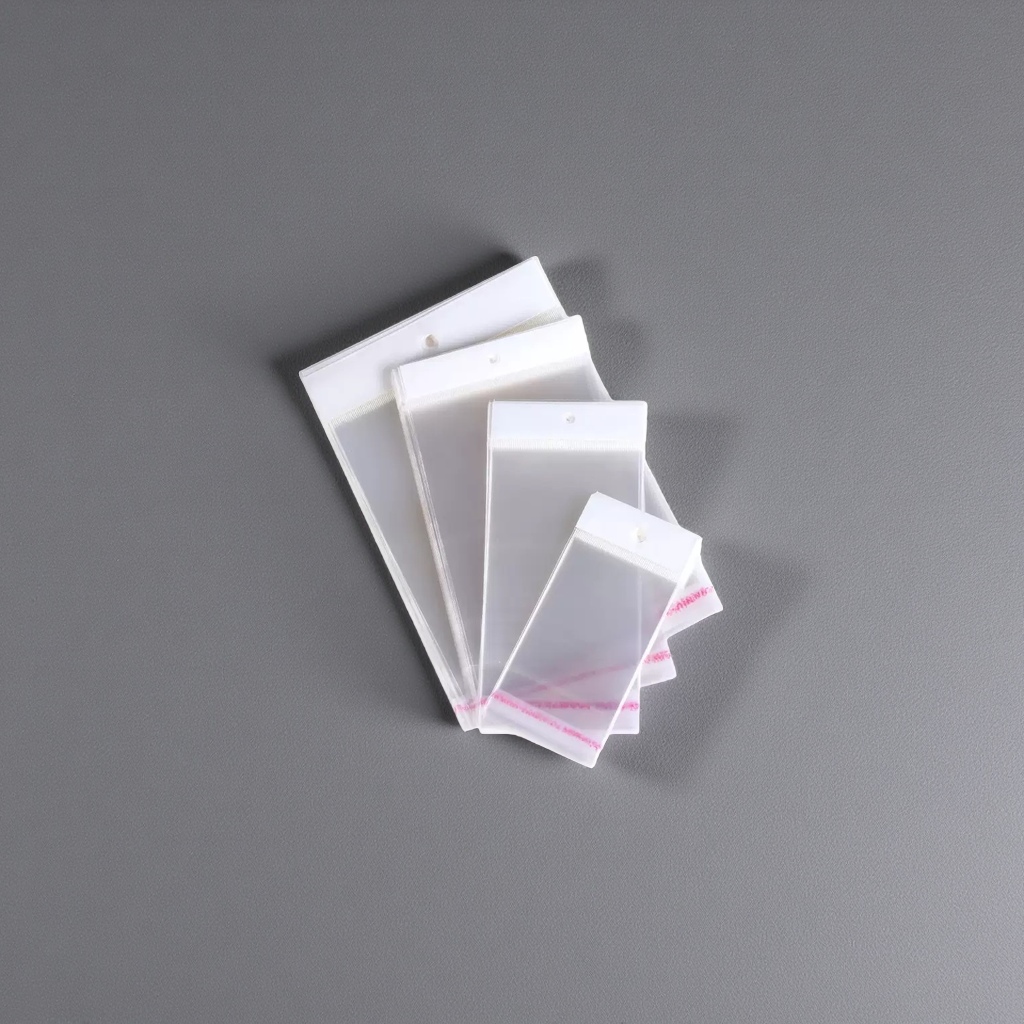 Pearlescent film card head bag opp self-adhesive bag packaging bag is transparent and available in various sizes