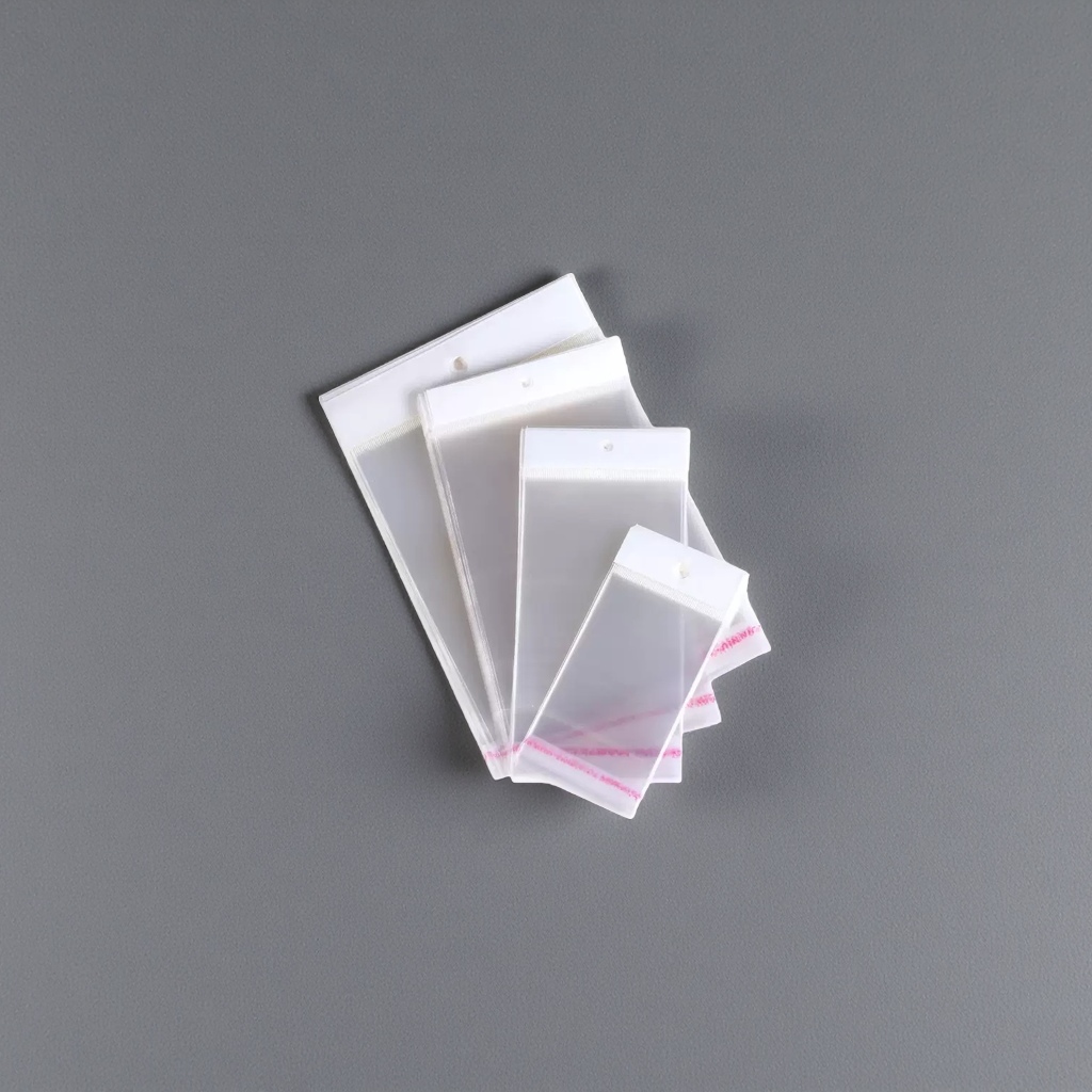 Pearlescent film card head bag opp self-adhesive bag packaging bag is transparent and available in various sizes Application Scenario