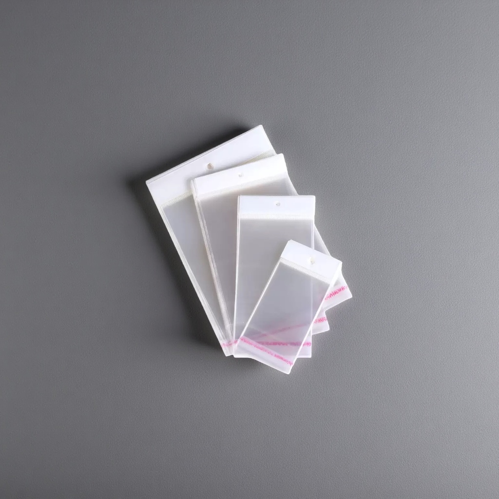 Pearlescent film card head bag opp self-adhesive bag packaging bag is transparent and available in various sizes details Picture