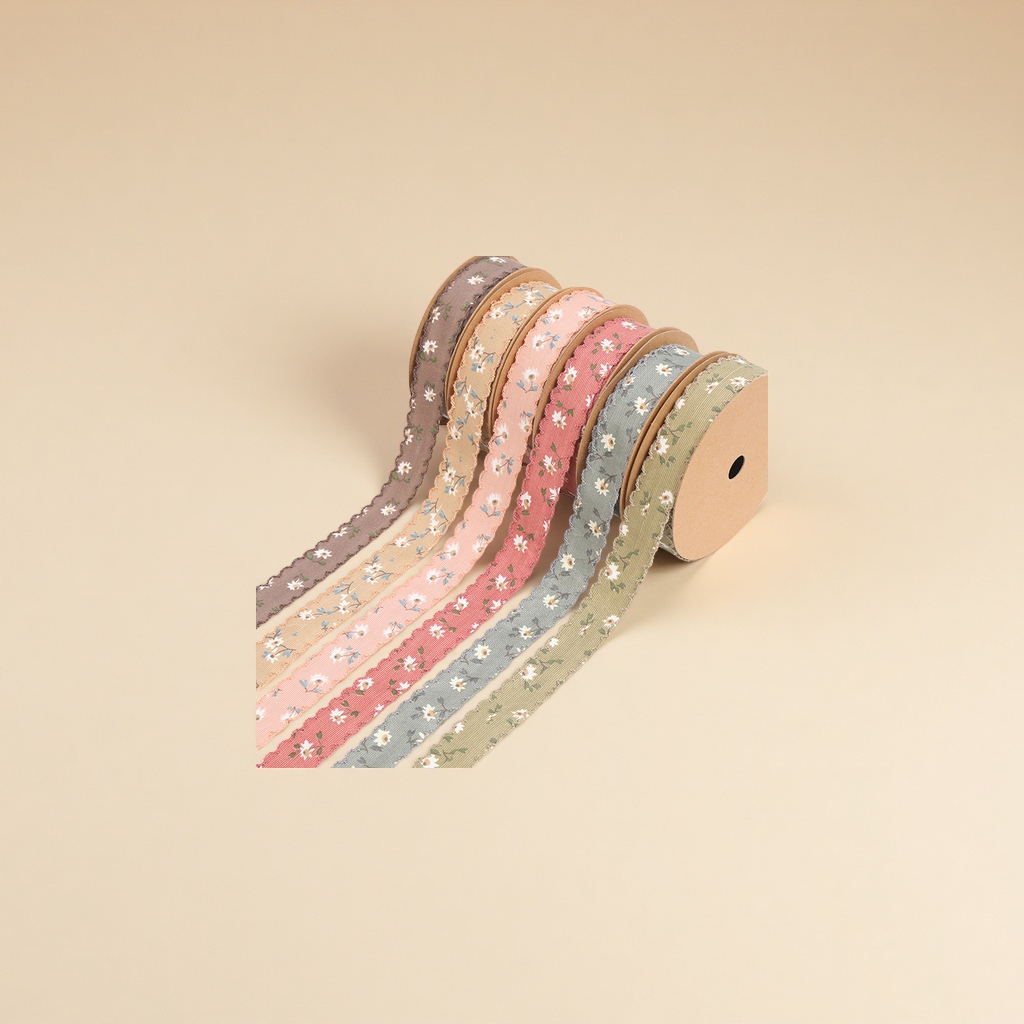 Flower bundling decorative webbing, clothing accessories, toothed webbing