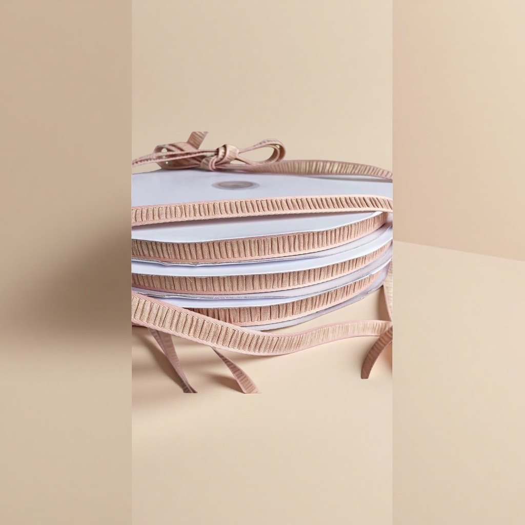 Pink pleated double-sided iriered special ribbon DIY handmade hair accessory material, hair accessory accessory Specification image