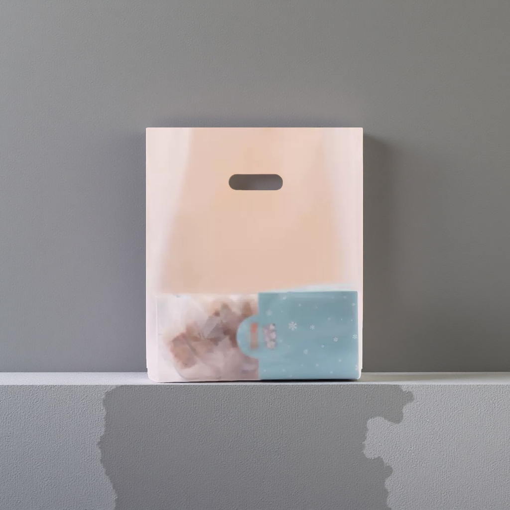 Hand-held plastic bags, large-capacity shopping bags, household, environmentally friendly and reusable details Picture