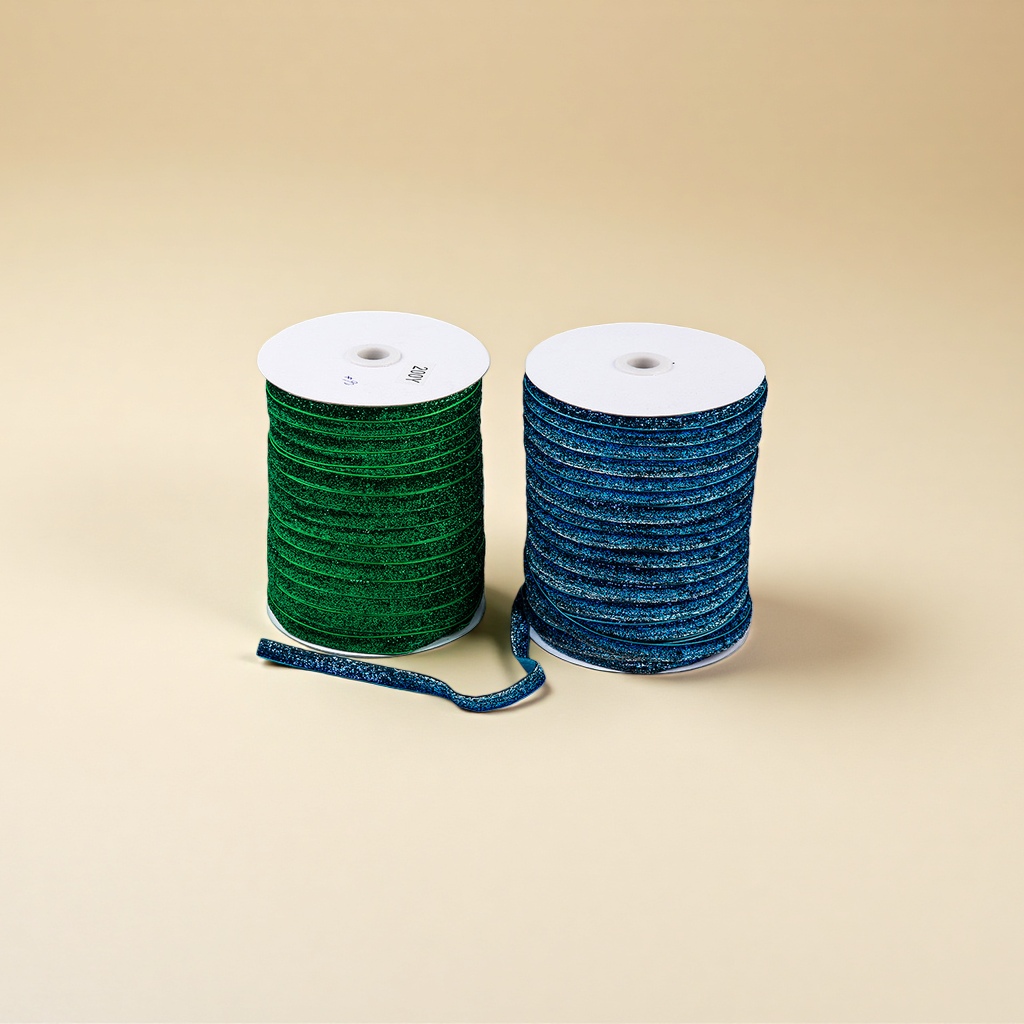 Colored scallion velvet woven tape, black silk velvet woven tape, shoe and hat accessory woven tape, 200 yards packaging Application Scenario